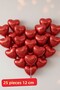 25Pcs Little Red Heart Foil Balloon Valentine's Day Marriage Proposal Romantic Celebration Ornament Material