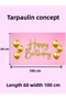 Pink Themed Custom Birthday Banner Backdrop 60X100 Vinyl Tarpaulin Banner Birthday Party Set Decoration - 6