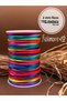 Flushing Thread 2 mm Mixed Color (Rat Tail) (1 Coil 100 Meters) Multicolor Jewelry Accessory Thread