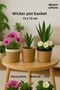 Round Wicker Basket Flower Pot Basket, Luxury Organizer, Decorative Basket, Home Decor