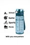 500 ml - Leak-Proof, Drip-Free Water Bottle for School, Workplace, Gym, Blue - 4