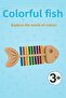 Bee Smart Montessori Colorful Fish Bone Wooden Educational Toy – with 30 Task Cards (Ages 3+) - 2