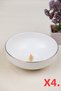 Tabak Evi Porcelain Natura Fern Gold Gilded Bowl 13.50cm Set of 4 - 2