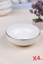 Tabak Evi Porcelain Natura Cluster Gold Gilded Bowl 13.50cm Set of 4 - 3