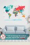 Transparent Colorful World Map-Non-Adhesive Holding Static Smart Paper Map (English) 150 X 258 cm