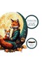 Wooden Puzzle - Dance of the Fox and the Moon - 320 Pieces, 29X38 cm - 6