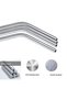4 Pieces Heat Resistant Glass Straws and 1 Piece Straw Cleaning Brush (Set of 5) - 4
