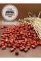 1 cm Cut Tube Wooden Beads (25 Grams 80 Pieces) Red Patterned Cylinder Jewelry Macrame Colorful