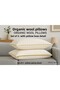 2-Piece Natural Luxury Wool Pillow and Wool Pillowcase with Special Bias Tape Detail |   Durable Organic - 4