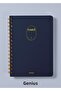 A5 Spiral Linen Undated Planner Agenda - Navy Blue Hard Cover