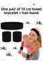 Adult Sportsman Head Sweat Hair Band 2Pcs Towel Wristband Tennis Fitness Football Yoga Hairband Set