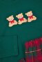 Yeşil %100 Pamuklu Ayıcıklı Ekoseli Örme Pijama Takımı TBBAW26AI00034 - 4