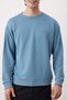 Indigo Oversized /Wide Cut Letter Embroidered Non-Fleece Sweatshirt Tmnaw24Sw00039 - 3