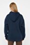 Teen Lacivert Nakışlı Oversize/Geniş Kalıp Kapüşonlu Örme Sweatshirt TWOAW26SW00105 - 4