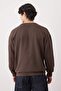 Kahverengi Oversize/Geniş Kesim Uzun Kol Yazı Nakışlı Sweatshirt TMNAW24SW00164 - 4