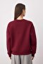 Bordo Animal Nakışlı Regular/Normal Kalıp Kalın İçi Polarlı Örme Sweatshirt TWOAW24SW00196 - 4