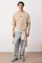 Stone Oversize/Wide Cut Crew Neck Long Sleeve Animal Embroidery Sweatshirt Tmnaw24Sw00169 - 2
