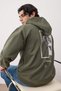 Khaki Oversize/Loose Fit Hooded Fleece Inside/Warm Floral Printed Sweatshirt Tmnaw22Sw1651 - 3