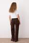 Kahverengi Süet Görünümlü Yüksek Bel Wide Leg Jeans TWOAW26JE00175 - 4