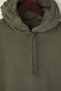 Khaki Oversize/Loose Fit Hooded Fleece Inside/Warm Floral Printed Sweatshirt Tmnaw22Sw1651 - 6