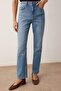 Mavi Yüksek Bel Comfort/Esnek Slim Fit Mom Jeans TWOAW26JE00229 - 3
