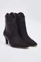 Black Suede Leather Detailed Women's 7 cm Heeled Ankle Boots Takaw26Bo00048 - 8