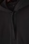 Siyah Kalın İçi Polarlı Yarım Pat Fermuarlı Oversize Kapüşonlu Örme Sweatshirt TWOAW26SW00060 - 6