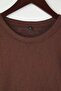 Wardrobe Essentials – Kahverengi Bisiklet Yaka Relaxed/Rahat Kalıp Örme T-shirt | TWOAW26TS00010 - 6