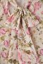 Ecru Floral Tie-Neck V-Neck Chiffon Sheer Woven Plus Size Blouse TBBAW26AF00070 - 6