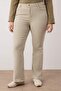 Bej Yüksek Bel Esnek Kumaş İspanyol Paça Flare Fit Büyük Beden Jeans TBBAW23JE00001 - 3