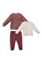 Love Embroidered College Jacket Baby Girl Triple Set - 8
