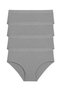 Set of 4 Ribbed Textured High Waist Women's Panties - Comfortable & Breathable