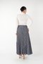 Maxi Length Polka Dot Ruffled Pleat Chiffon Skirt - 4