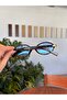 Miux Blue Glass Leopard Frame Sunglasses Trendy Color Model with Metal Accessories - 5