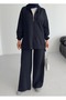Women's Navy Blue 100% Cotton Hooded Top and Bottom Set |   Oversize Comfortable Fit |   Suitable for 4 Seasons - 5