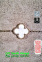 🍀 Four Leaf Clover Steel Bracelet 🎨   White Gold Pearlescent Large - 2