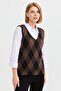 Women's Argyle Patterned Sweater 26 - 4