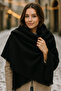 شال أسود سميك ذو ملمس ناعم 70x180 سم Sal1206