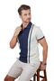 Beige Navy Blue Double Color Gift Boxed Men's Polo Neck T-Shirt
