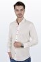 قميص رجالي كريمي Slimfit مع صندوق هدايا - 4