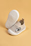 Jowhar Children's Toddler Flexible, Lightweight Soft Non-Slip Orthopedic Sole Beige First Step Sneakers
