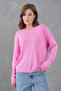 Pink Wide Collar Knitwear Oversize Sweater 6933 - 5