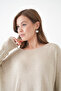 Women's Wide Collar Oversize Stone Knit Sweater 6933 - 2