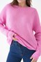 Women's Wide Collar Oversize Pink Knit Sweater 6933 - 7