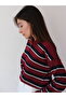 Una Fiaba - Women's Three-Button Shirt Collar Knit Sweater with Bordure Stripes - 6