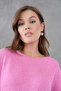 Pink Wide Collar Knitwear Oversize Sweater 6933 - 2