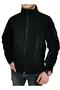 Men's Black Military Winter Zippered Fleece Coat Jacket - 2