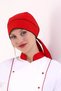 Tailed Bonnet - Red with Black Piping