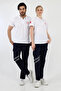 Emergency Health Collar Unisex Tshirt Short Sleeve Embroidered - White - 4