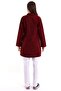 Doctor Teacher Women's Apron Intermediate Size Jacket Collar - 19 Claret Red - 2